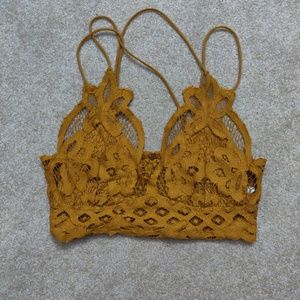 Free People Mustard Bralette NWOT